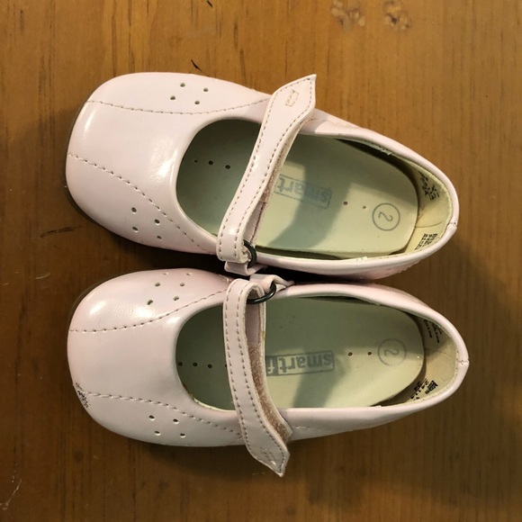 light pink baby shoes